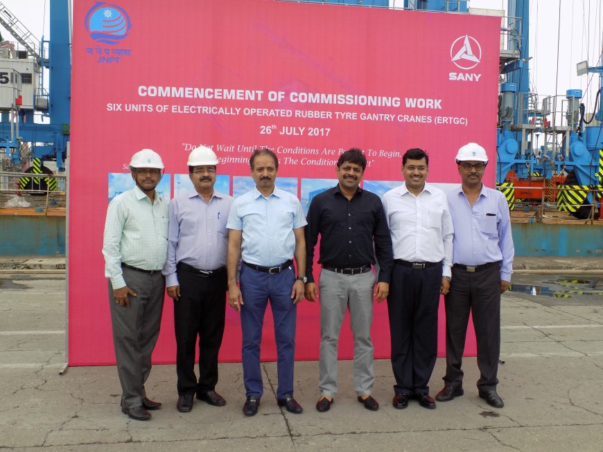 JNPT Receives Delivery of 6 new eRTGCs from Sany Group