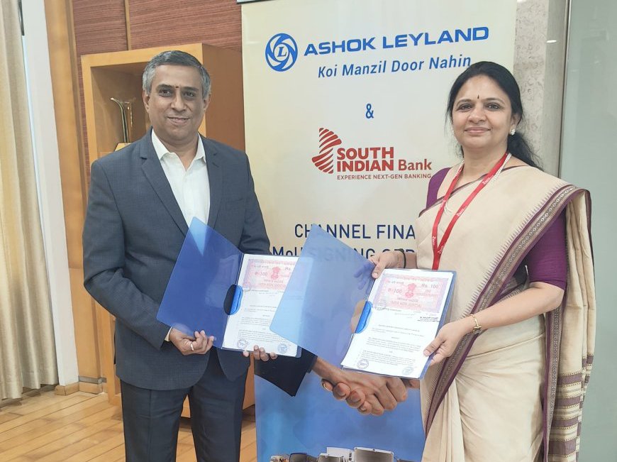 South Indian Bank signs MOU with Ashok Leyland Limited for Dealer Financing